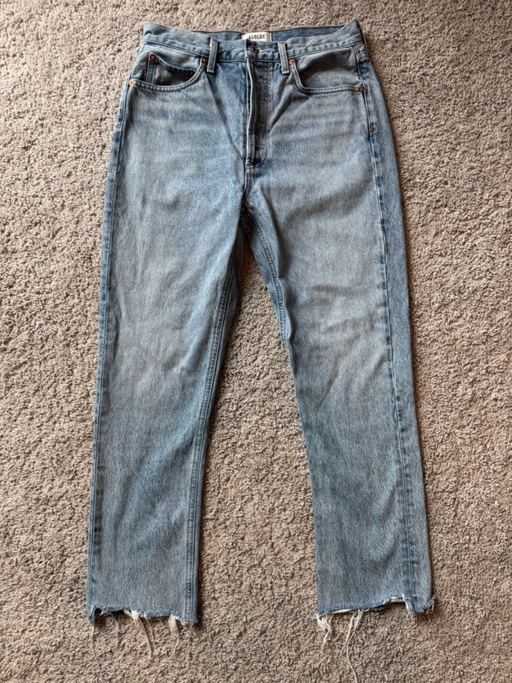 AGOLDE Riley High Rise Straight Crop Jeans Size 27